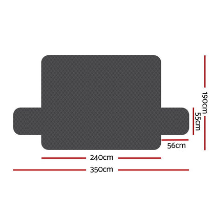Artiss Sofa Cover Quilted Couch Covers 100% Water Resistant 4 Seater Dark Grey | Auzzi Store