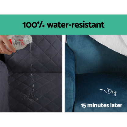 Artiss Sofa Cover Quilted Couch Covers 100% Water Resistant 4 Seater Dark Grey | Auzzi Store