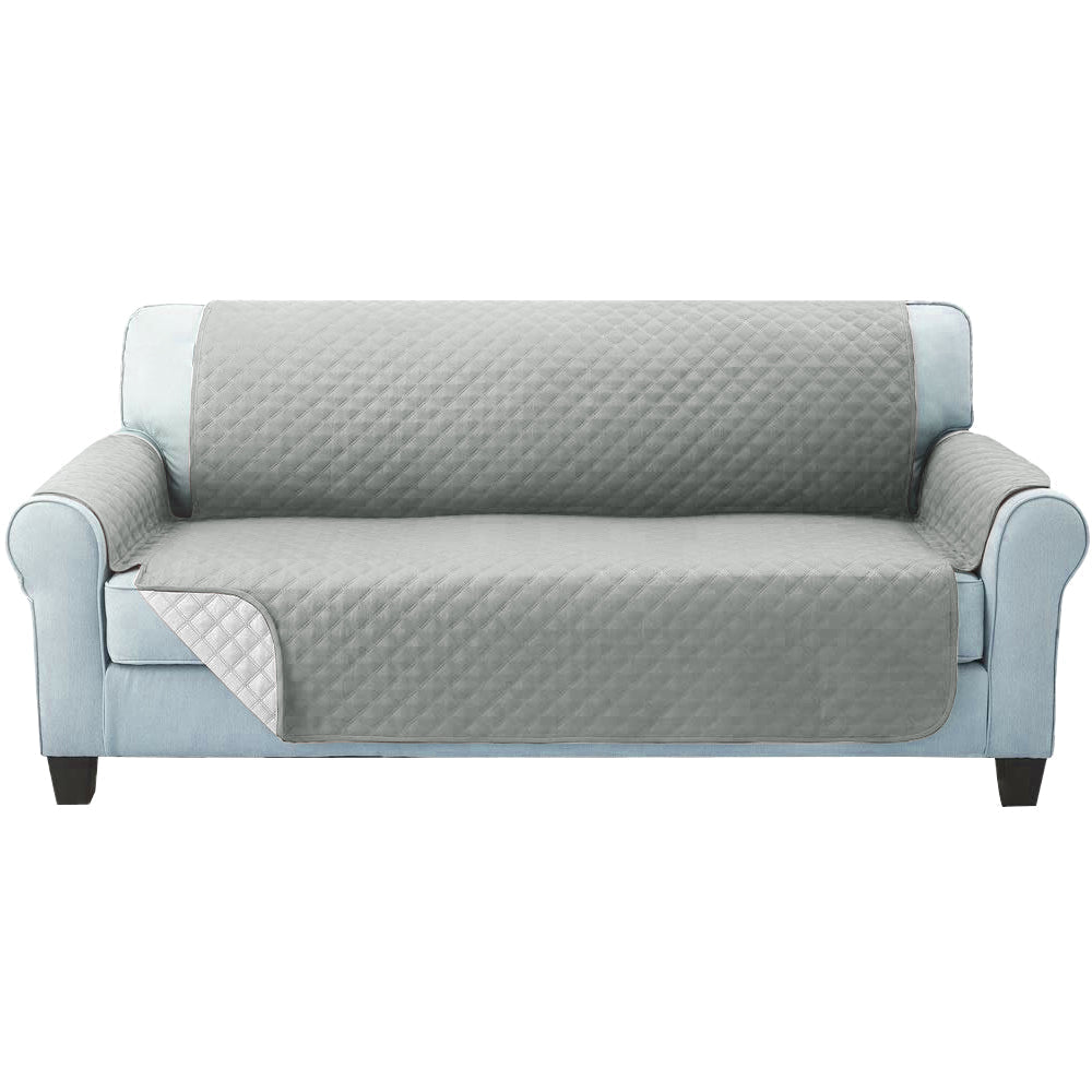 Artiss Sofa Cover Quilted Couch Covers Lounge Protector Slipcovers 3 Seater Grey | Auzzi Store