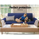 Artiss Sofa Cover Quilted Couch Covers Lounge Protector Slipcovers 3 Seater Navy | Auzzi Store