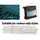 Artiss Velvet Sofa Cover Plush Couch Cover Lounge Slipcover 1 Seater Agate Green | Auzzi Store