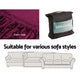 Artiss Velvet Sofa Cover Plush Couch Cover Lounge Slipcover 1 Seater Ruby Red | Auzzi Store