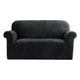 Artiss Velvet Sofa Cover Plush Couch Cover Lounge Slipcover 2 Seater Black | Auzzi Store