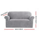 Artiss Velvet Sofa Cover Plush Couch Cover Lounge Slipcover 2 Seater Grey | Auzzi Store