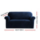 Artiss Velvet Sofa Cover Plush Couch Cover Lounge Slipcover 2 Seater Sapphire | Auzzi Store