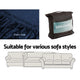 Artiss Velvet Sofa Cover Plush Couch Cover Lounge Slipcover 2 Seater Sapphire | Auzzi Store