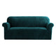 Artiss Velvet Sofa Cover Plush Couch Cover Lounge Slipcover 3 Seater Agate Green | Auzzi Store