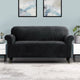 Artiss Velvet Sofa Cover Plush Couch Cover Lounge Slipcover 3 Seater Black | Auzzi Store