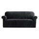 Artiss Velvet Sofa Cover Plush Couch Cover Lounge Slipcover 3 Seater Black | Auzzi Store