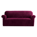 Artiss Sofa Cover Couch Covers 3 Seater Velvet Ruby Red