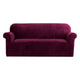 Artiss Velvet Sofa Cover Plush Couch Cover Lounge Slipcover 3 Seater Ruby Red | Auzzi Store