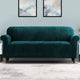 Artiss Velvet Sofa Cover Plush Couch Cover Lounge Slipcover 4 Seater Agate Green | Auzzi Store
