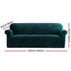 Artiss Velvet Sofa Cover Plush Couch Cover Lounge Slipcover 4 Seater Agate Green | Auzzi Store