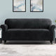 Artiss Velvet Sofa Cover Plush Couch Cover Lounge Slipcover 4 Seater Black | Auzzi Store