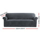 Artiss Velvet Sofa Cover Plush Couch Cover Lounge Slipcover 4 Seater Grey | Auzzi Store