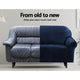 Artiss Velvet Sofa Cover Plush Couch Cover Lounge Slipcover 4 Seater Sapphire | Auzzi Store