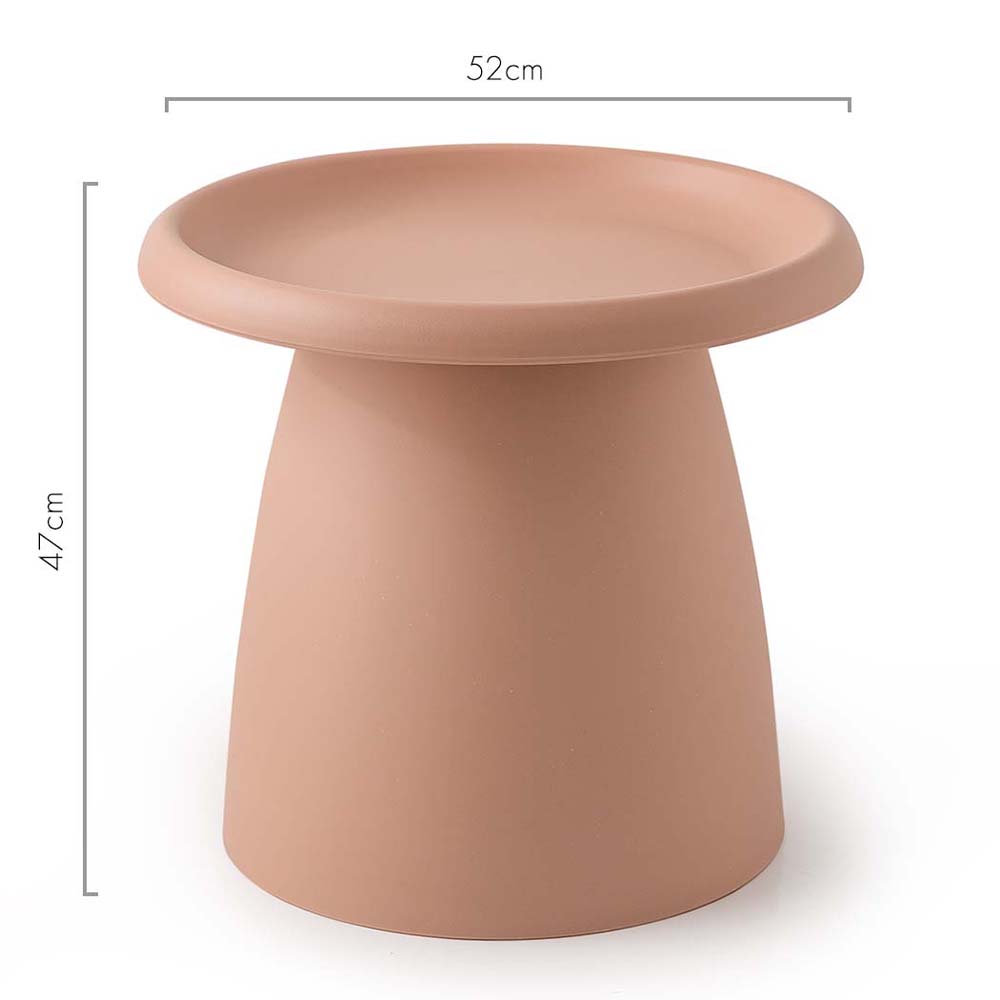 ArtissIn Coffee Table Mushroom Nordic Round Small Side Table 50CM Pink | Auzzi Store