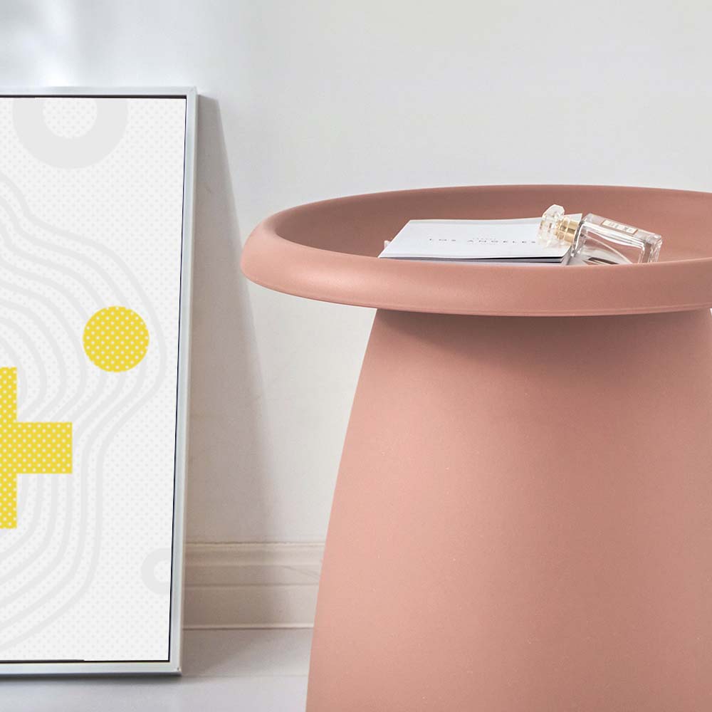 ArtissIn Coffee Table Mushroom Nordic Round Small Side Table 50CM Pink | Auzzi Store