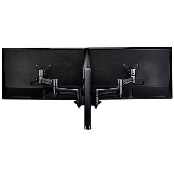 Atdec AWM Dual monitor arm solution - 460mm articulating arms - 400mm post - Grommet clamp - black | Auzzi Store