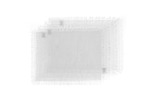 Ayra Fringed Beige Placemat (4 Pack) | Auzzi Store