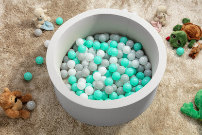 Bubbli Baby Kids Ball Pit with 200 Balls Multi Coloured  - Grey/Blue
