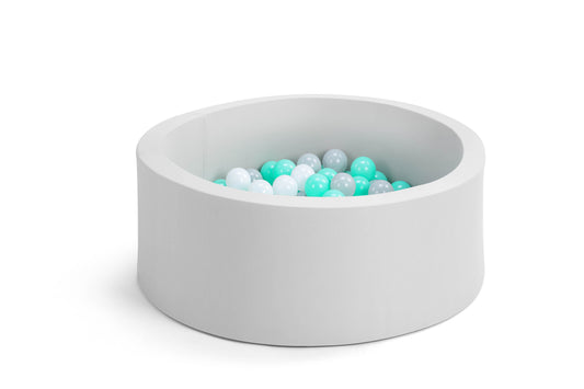 Bubbli Baby Kids Ball Pit with 200 Balls Multi Coloured  - Grey/Blue 