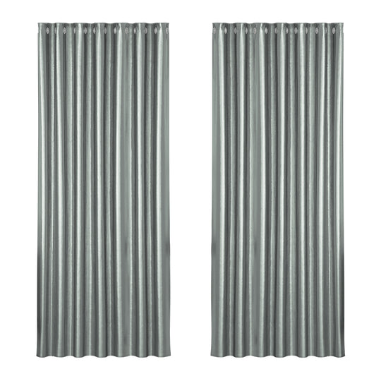Artiss 2X Blockout Curtains Eyelet 240x230cm Grey