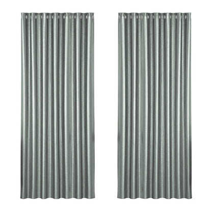 Artiss 2X Blockout Curtains Eyelet 240x230cm Grey