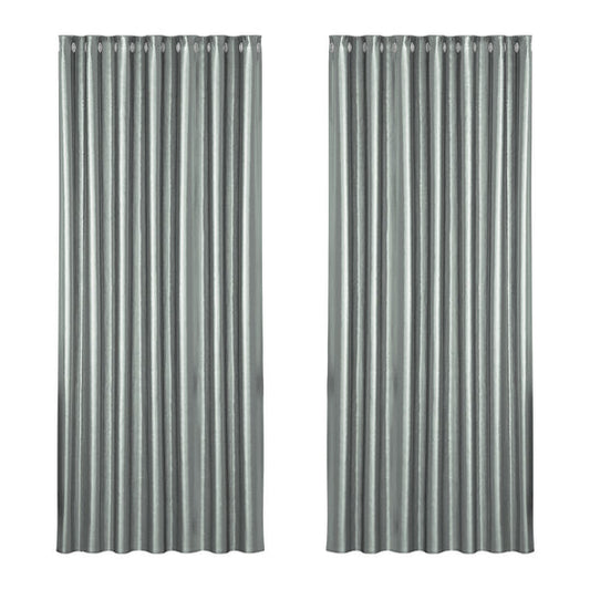 Artiss 2X Blockout Curtains Eyelet 240x230cm Grey