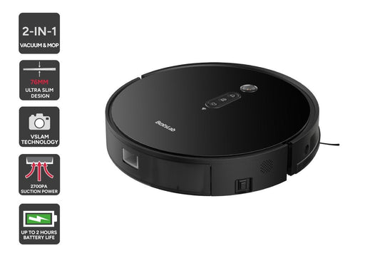 360 Botslab P7 Robot Vacuum and Mop Cleaner with Charging Dock (Black) - Auzzistore