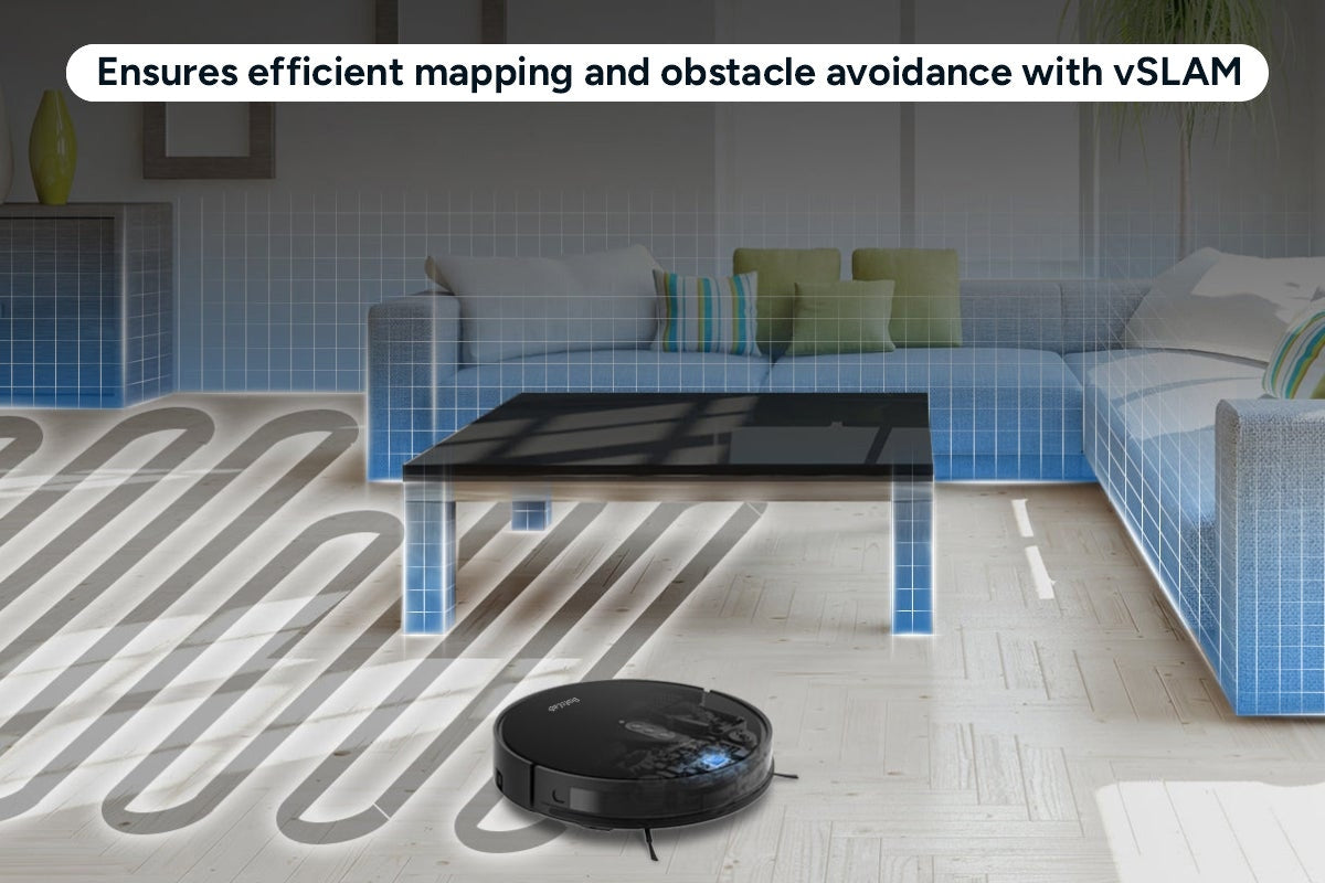 360 Botslab P7 Robot Vacuum and Mop Cleaner with Charging Dock (Black)