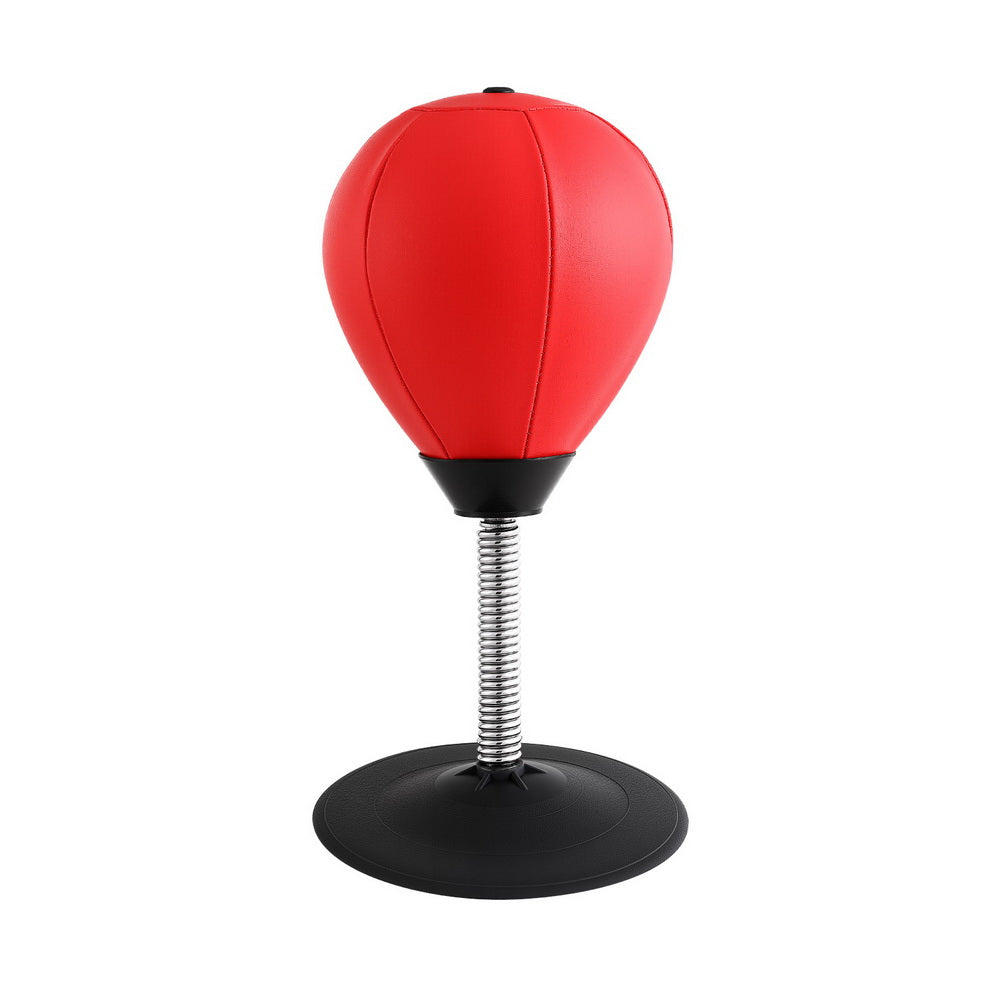 Everfit Desktop Boxing Set with Suction Base, Swivel Mechanism, and Pump - 36cm Red/Black