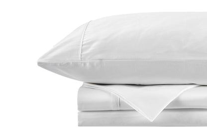 Brosa 100% Sateen Cotton Sheets (White, Double)