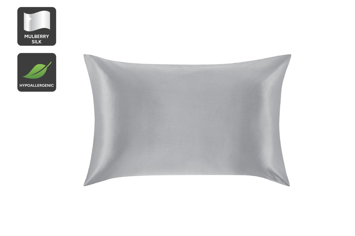 Brosa 25 Momme Mulberry Silk Pillowcase - Charcoal