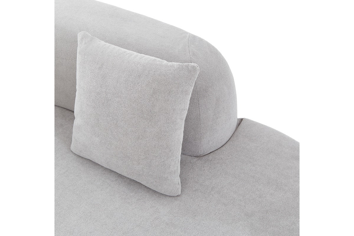 Brosa Arcea Curved 3 Seater Compressed Sofa (Grey)