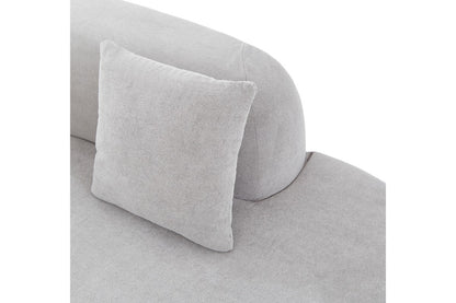 Brosa Arcea Curved 3 Seater Compressed Sofa (Grey)