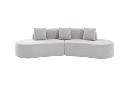 Brosa Arcea Curved 3 Seater Compressed Sofa (Grey)