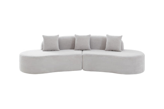 Brosa Arcea Curved 3 Seater Compressed Sofa (Grey)