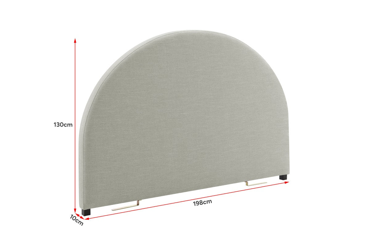 Brosa Arch Bed Head (Cloud Grey, King)