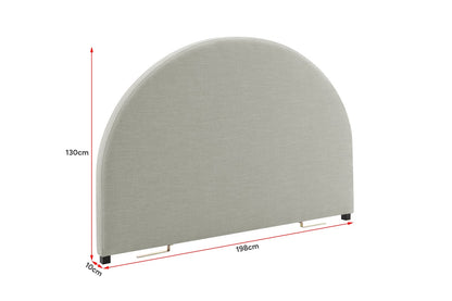 Brosa Arch Bed Head (Cloud Grey, King)