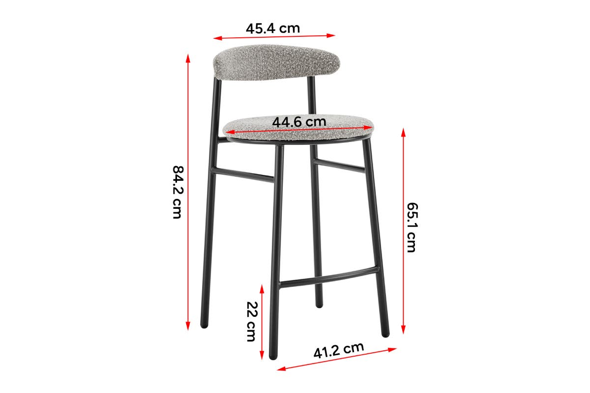 Brosa Lancel Set of 2 Bar Stools (Pebbled Sand)