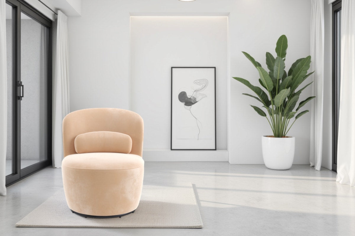 Brosa Ada Swivel Accent Chair (Almond Spice)