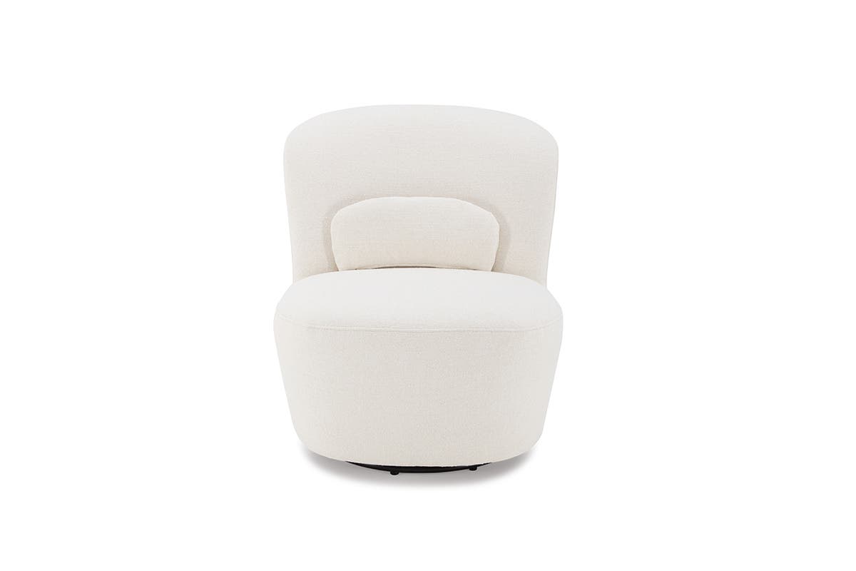Brosa Ada Swivel Accent Chair (White)