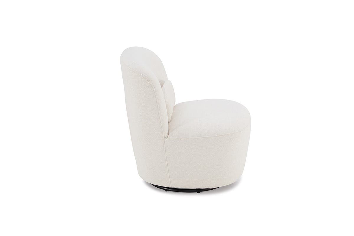 Brosa Ada Swivel Accent Chair (White)