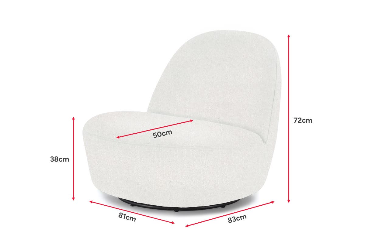 Brosa Chicago Swivel Chair (Creme)