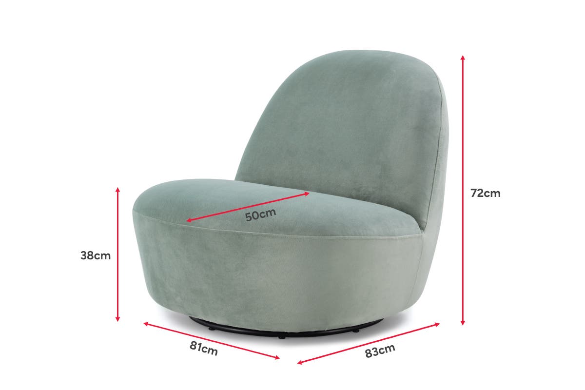 Brosa Chicago Swivel Chair (Russian Sage)