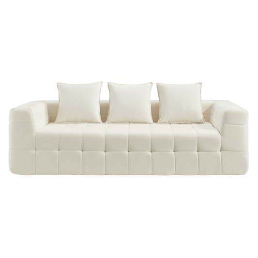 Brosa Cloud 3 Seater Compressed Sofa (Beige)