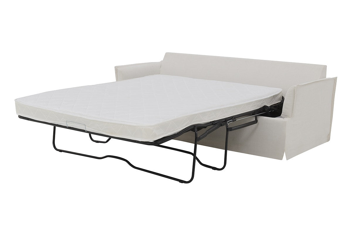 Brosa Cushy 3 Seater Sofa Bed with Ottoman (Cream)