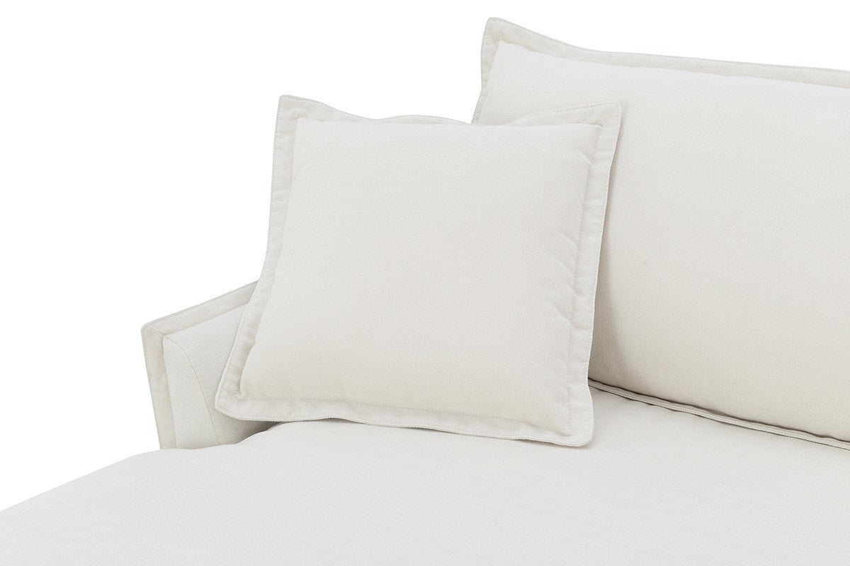 Brosa Cushy 3 Seater Sofa Bed with Ottoman (Cream)