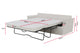 Brosa Cushy 3 Seater Sofa Bed with Ottoman (Cream)
